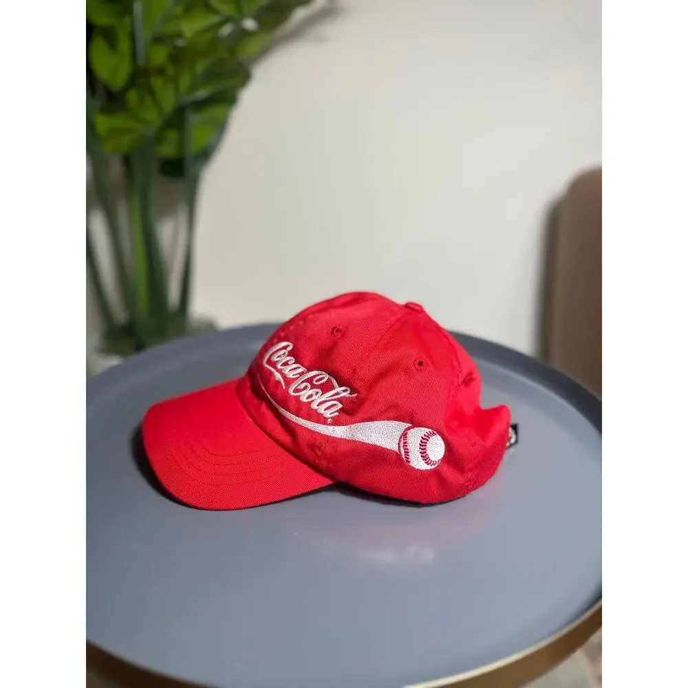 Coca Cola Baseball Hat Red Embroidered Soft Strapback Cap Coke Novelty